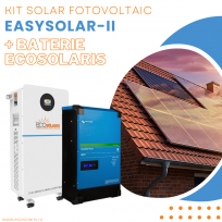 Kit solar fotovoltaic hibrid monofazat 5 kWp cu EasySolar-II GX si 2 Baterii EcoSolaris 15 kWh